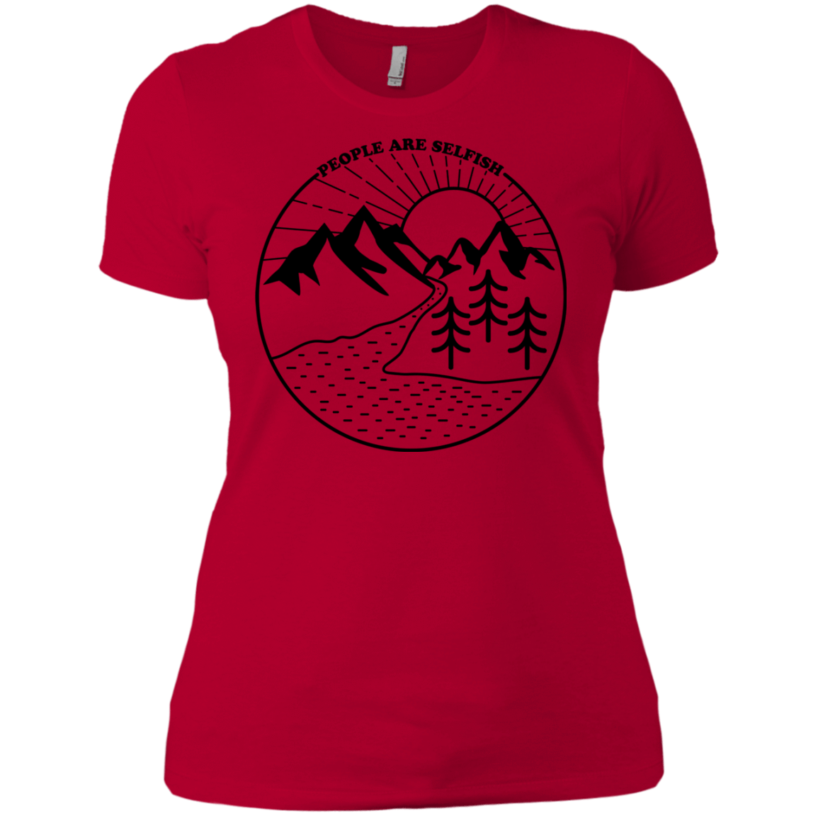 T-Shirts Red / X-Small Nature vs. People Women's Premium T-Shirt