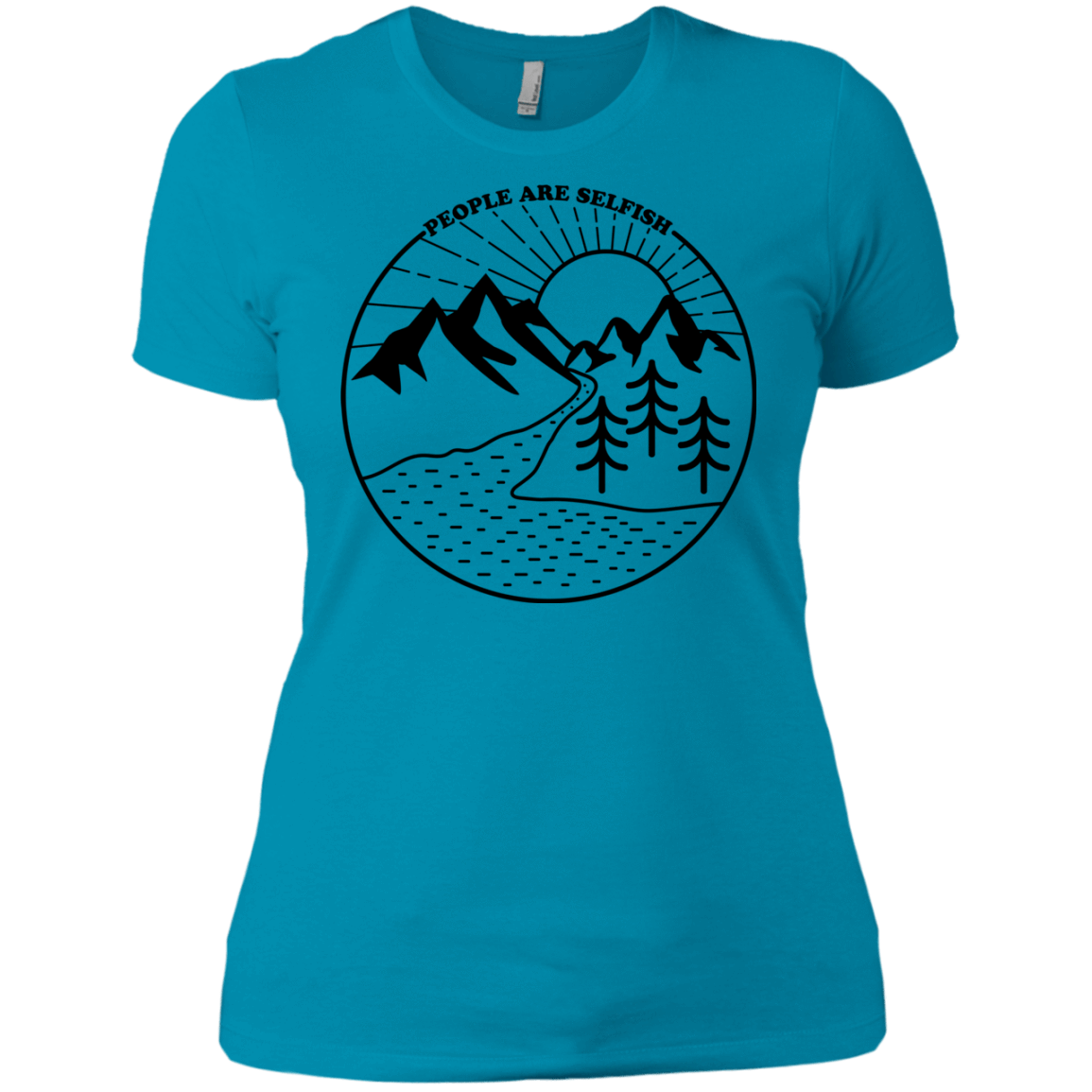 T-Shirts Turquoise / X-Small Nature vs. People Women's Premium T-Shirt