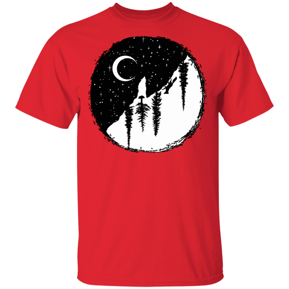 T-Shirts Red / S Nature Yin Yang T-Shirt