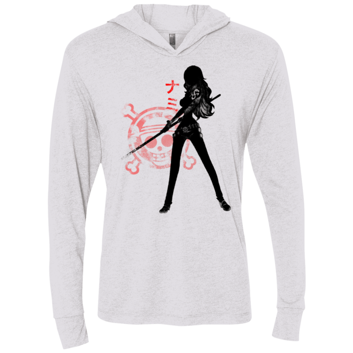 T-Shirts Heather White / X-Small Navigator Triblend Long Sleeve Hoodie Tee