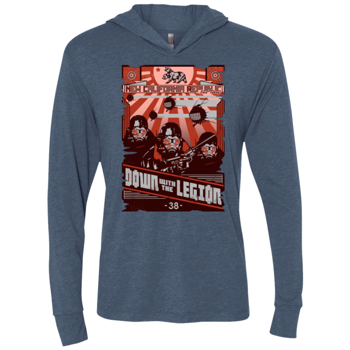 T-Shirts Indigo / X-Small NCR Needs You Triblend Long Sleeve Hoodie Tee