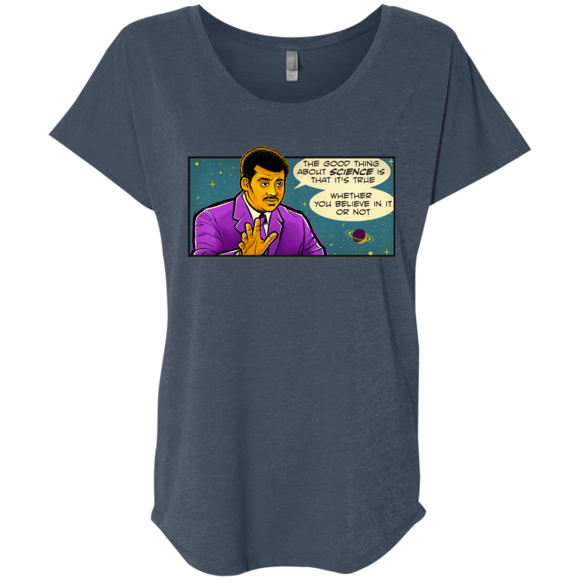 T-Shirts Indigo / X-Small NDGT good thing Triblend Dolman Sleeve