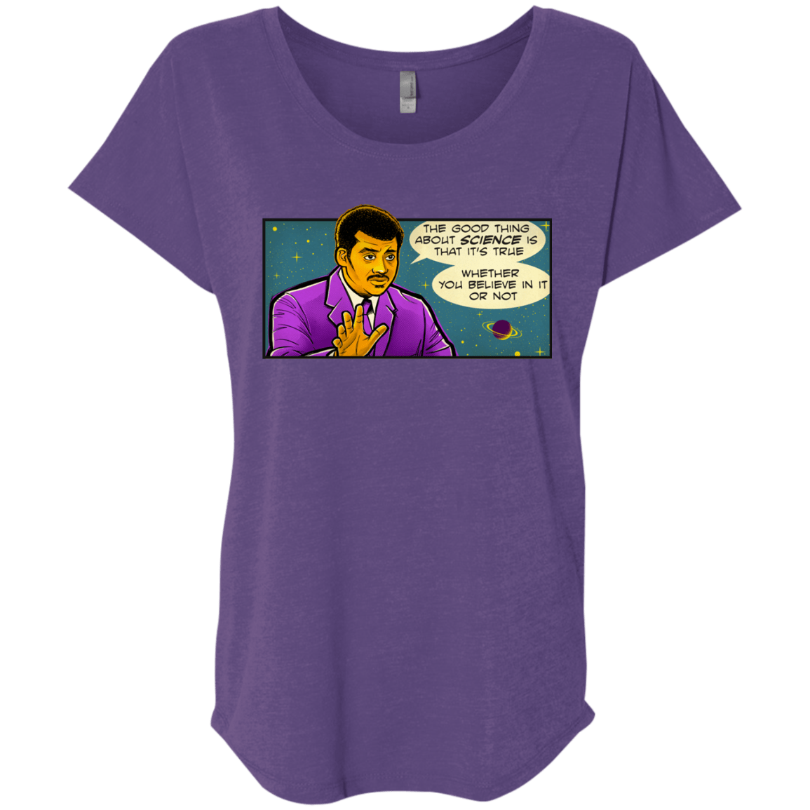 T-Shirts Purple Rush / X-Small NDGT good thing Triblend Dolman Sleeve