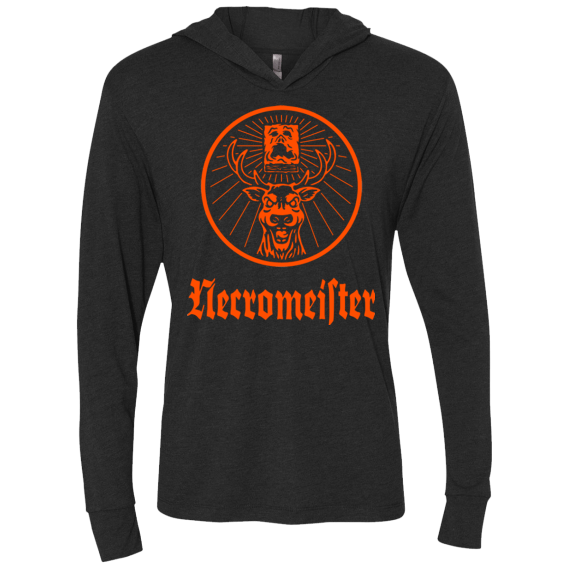 T-Shirts Vintage Black / X-Small NECROMEISTER Triblend Long Sleeve Hoodie Tee