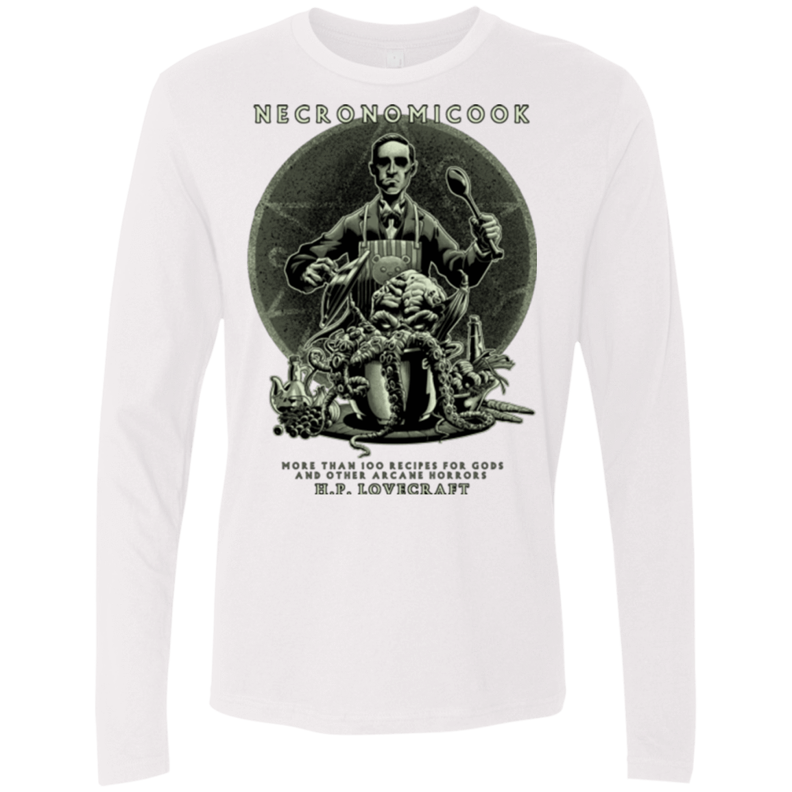 T-Shirts White / Small Necronomicook Men's Premium Long Sleeve