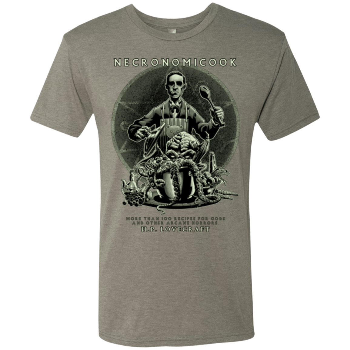 T-Shirts Venetian Grey / Small Necronomicook Men's Triblend T-Shirt