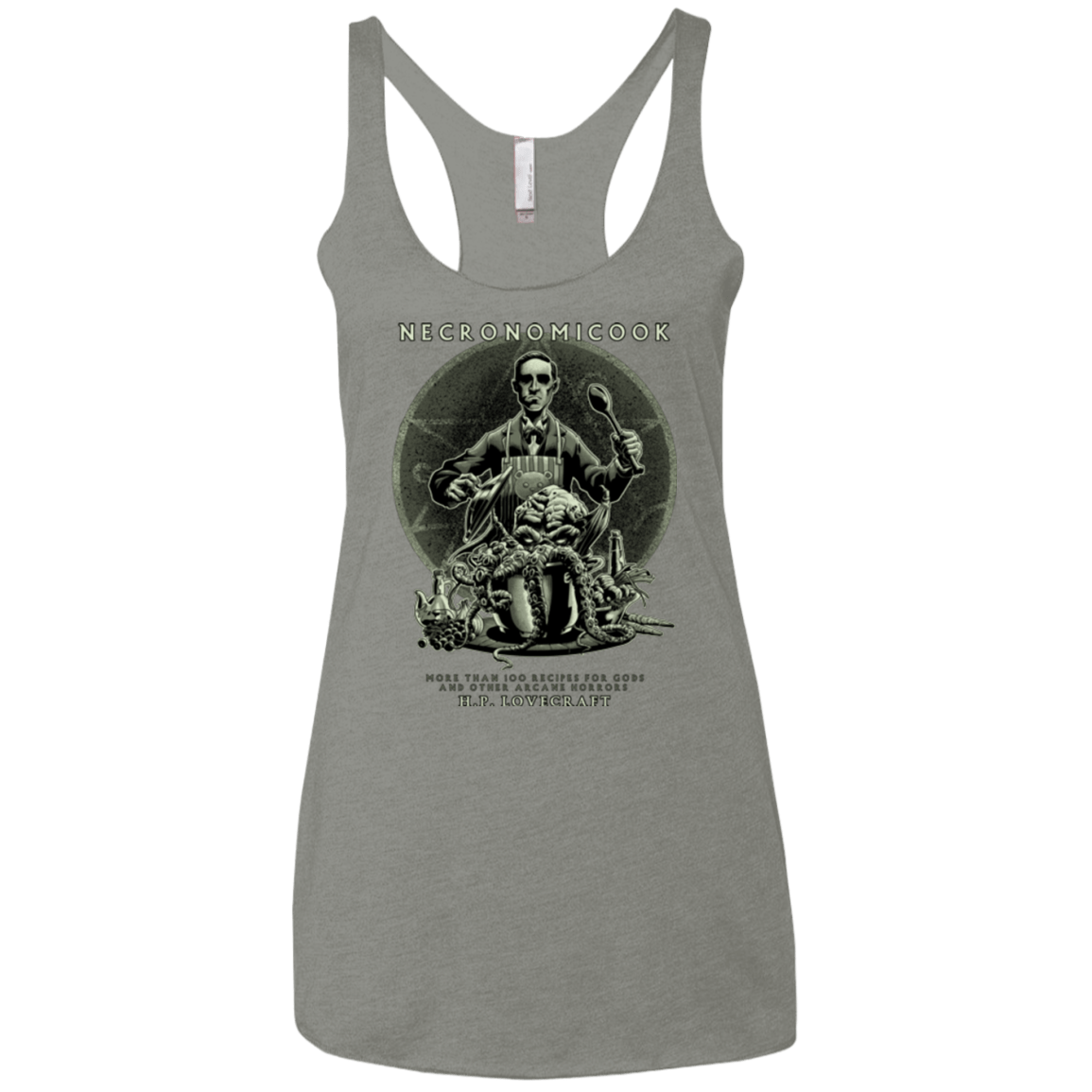 T-Shirts Venetian Grey / X-Small Necronomicook Women's Triblend Racerback Tank