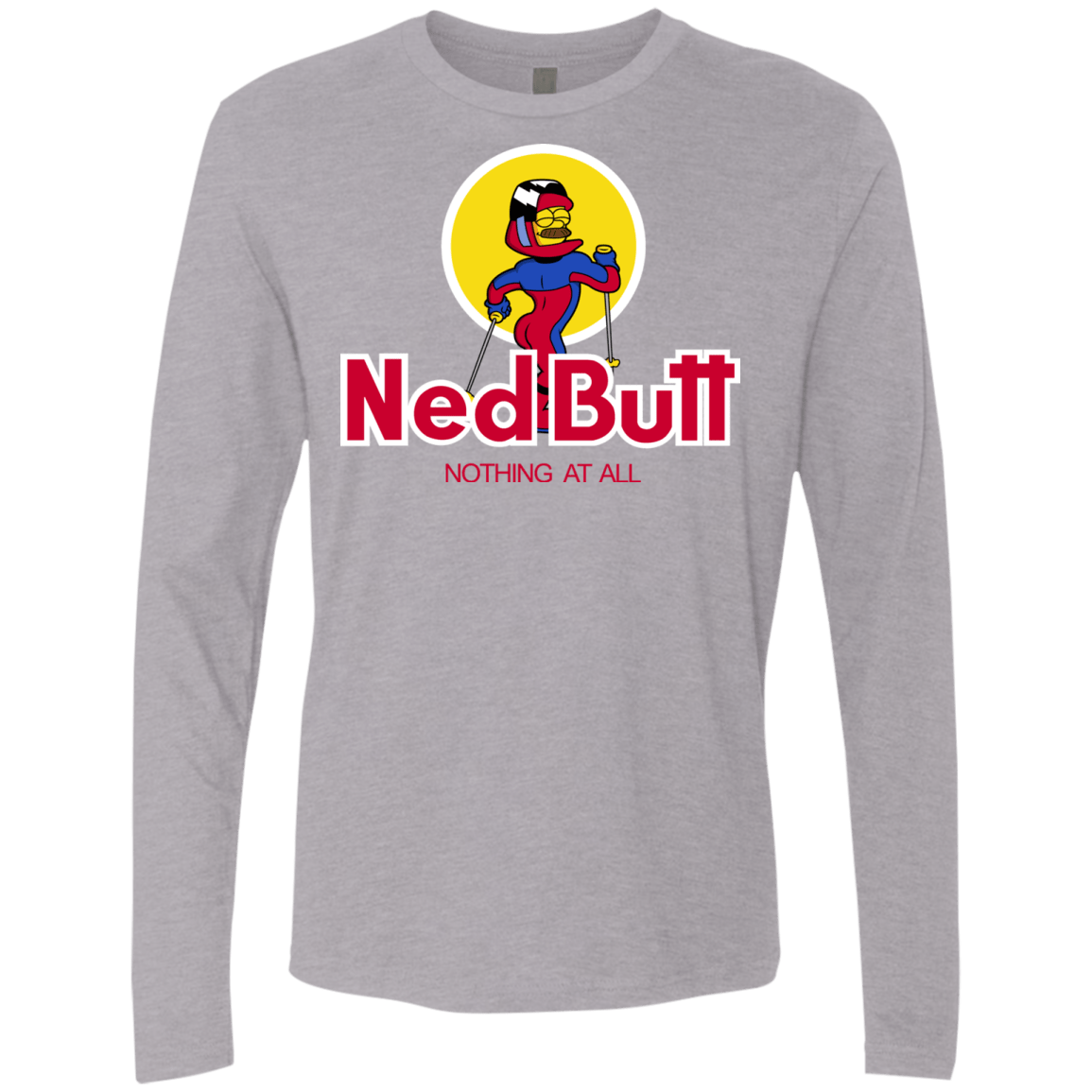 T-Shirts Heather Grey / S Ned Butt Men's Premium Long Sleeve