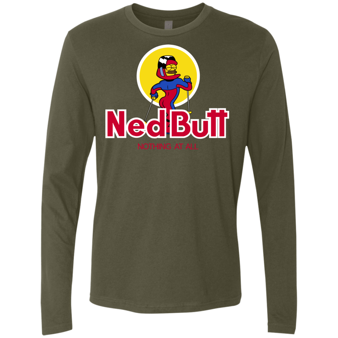 T-Shirts Military Green / S Ned Butt Men's Premium Long Sleeve