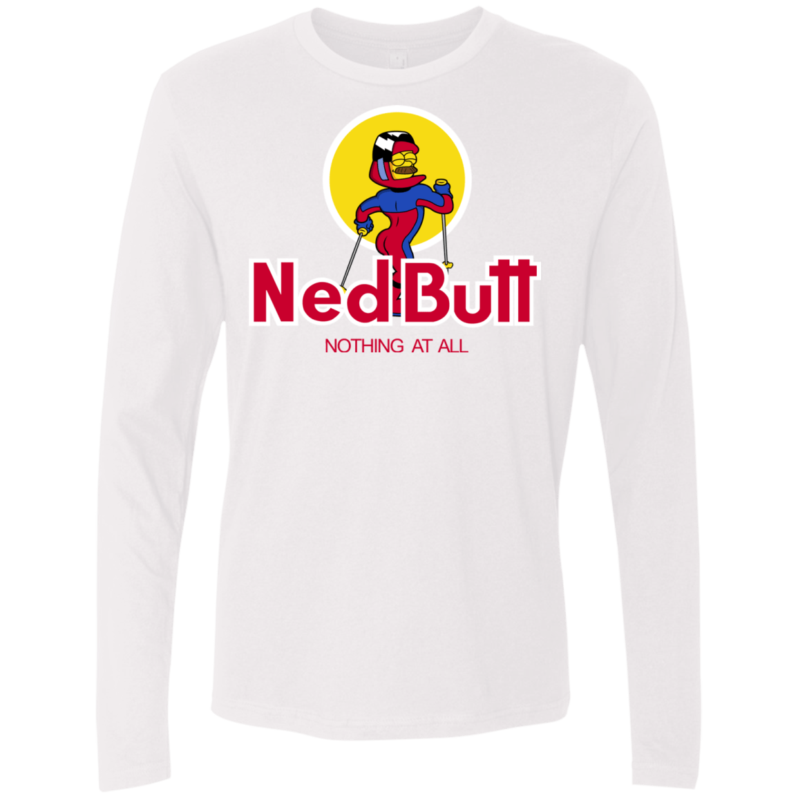 T-Shirts White / S Ned Butt Men's Premium Long Sleeve
