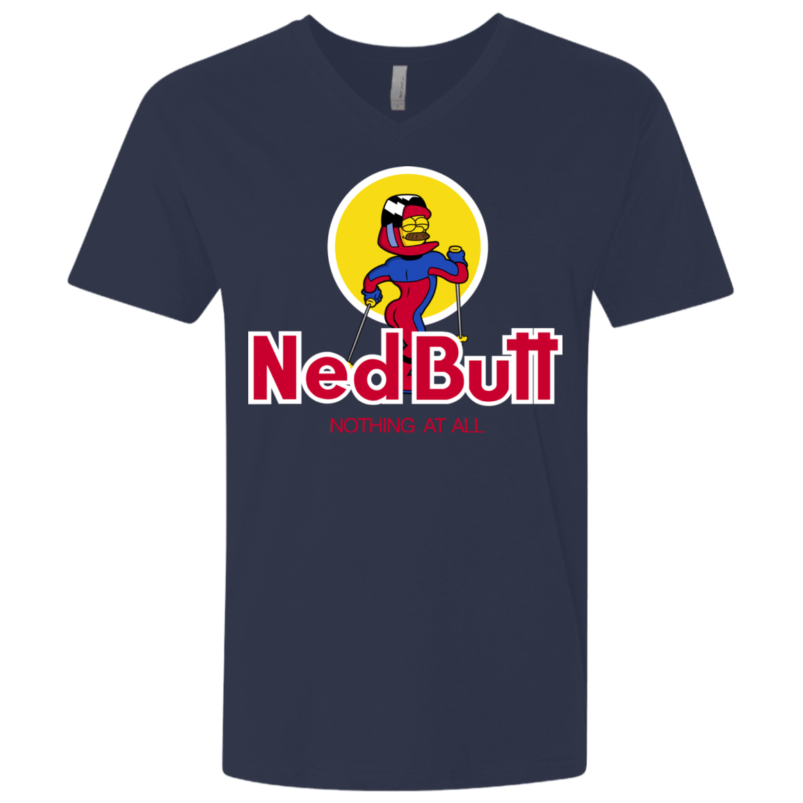 T-Shirts Midnight Navy / X-Small Ned Butt Men's Premium V-Neck