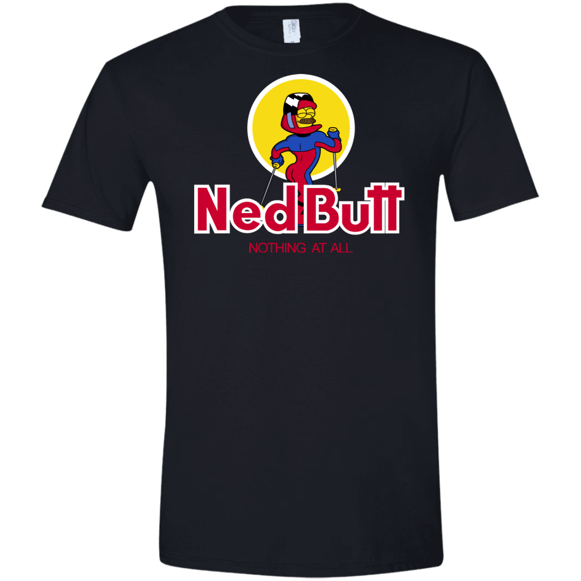 T-Shirts Black / X-Small Ned Butt Men's Semi-Fitted Softstyle