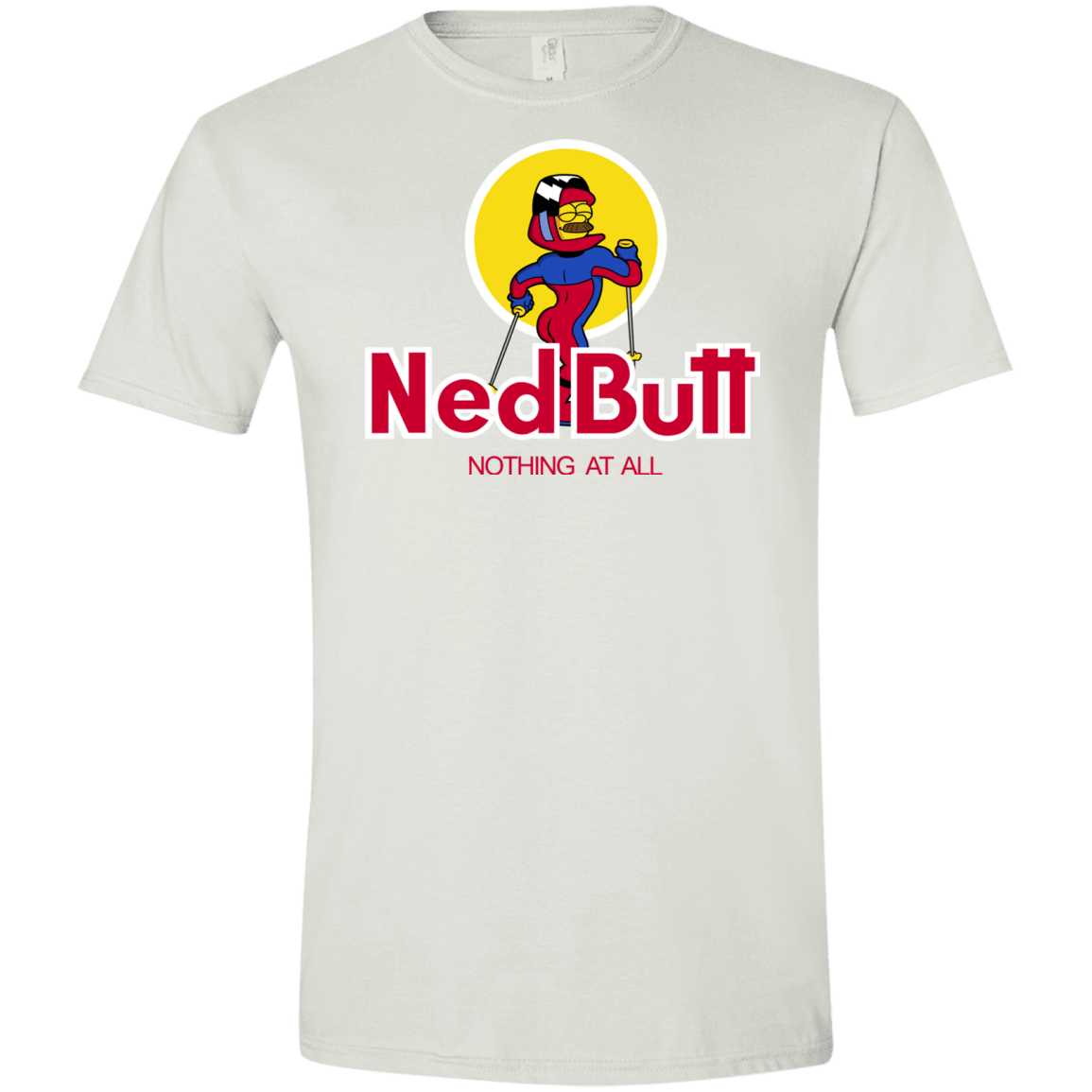T-Shirts White / X-Small Ned Butt Men's Semi-Fitted Softstyle