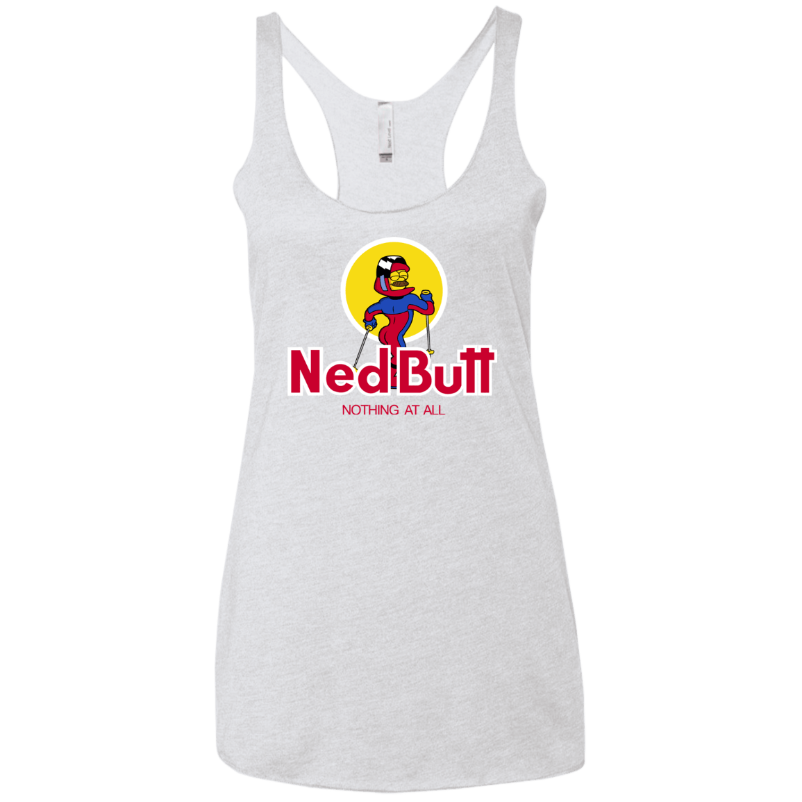 T-Shirts Heather White / X-Small Ned Butt Women's Triblend Racerback Tank