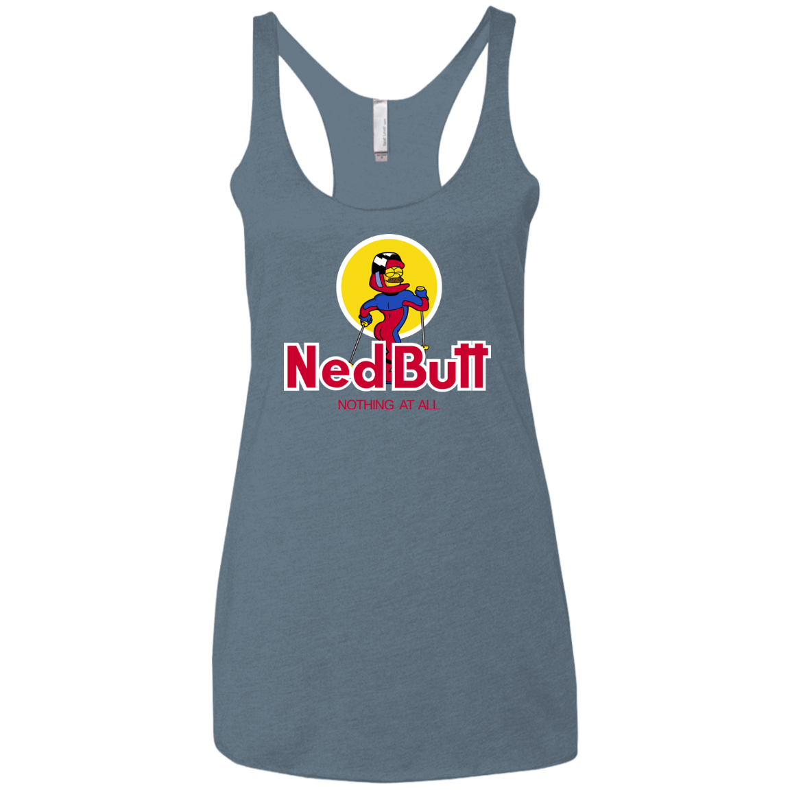T-Shirts Indigo / X-Small Ned Butt Women's Triblend Racerback Tank