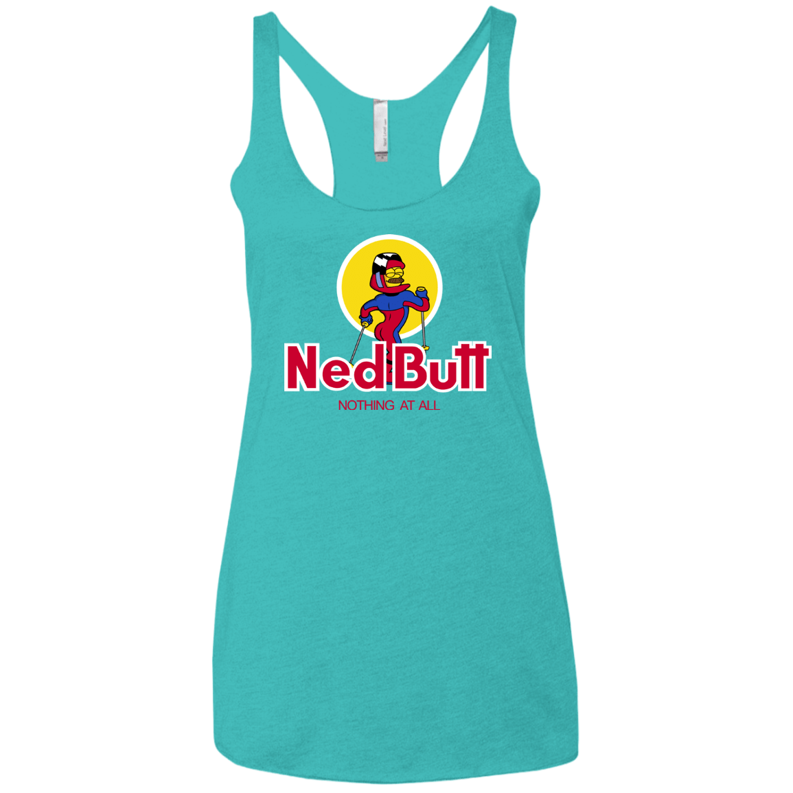 T-Shirts Tahiti Blue / X-Small Ned Butt Women's Triblend Racerback Tank