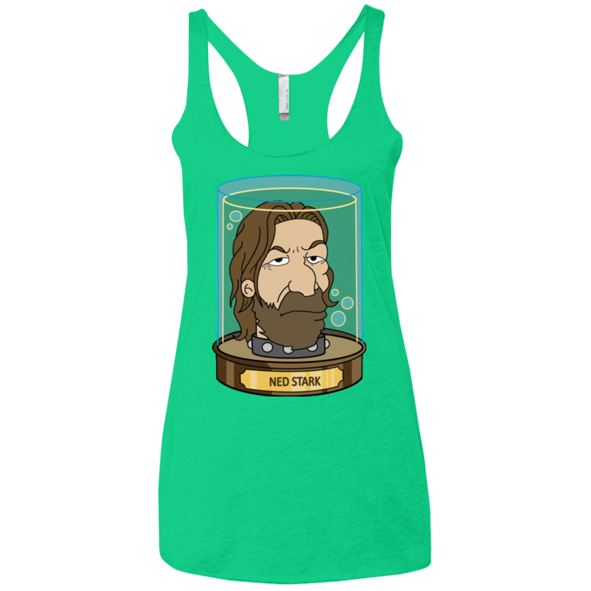 T-Shirts Envy / X-Small Ned Stark Head Women's Triblend Racerback Tank