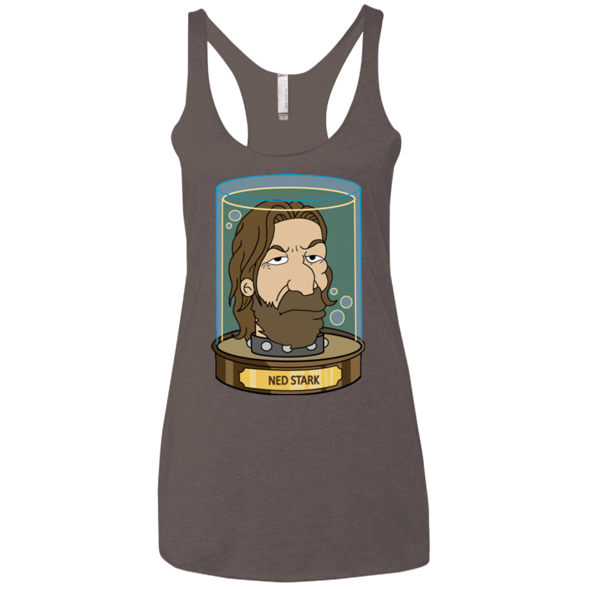 T-Shirts Macchiato / X-Small Ned Stark Head Women's Triblend Racerback Tank