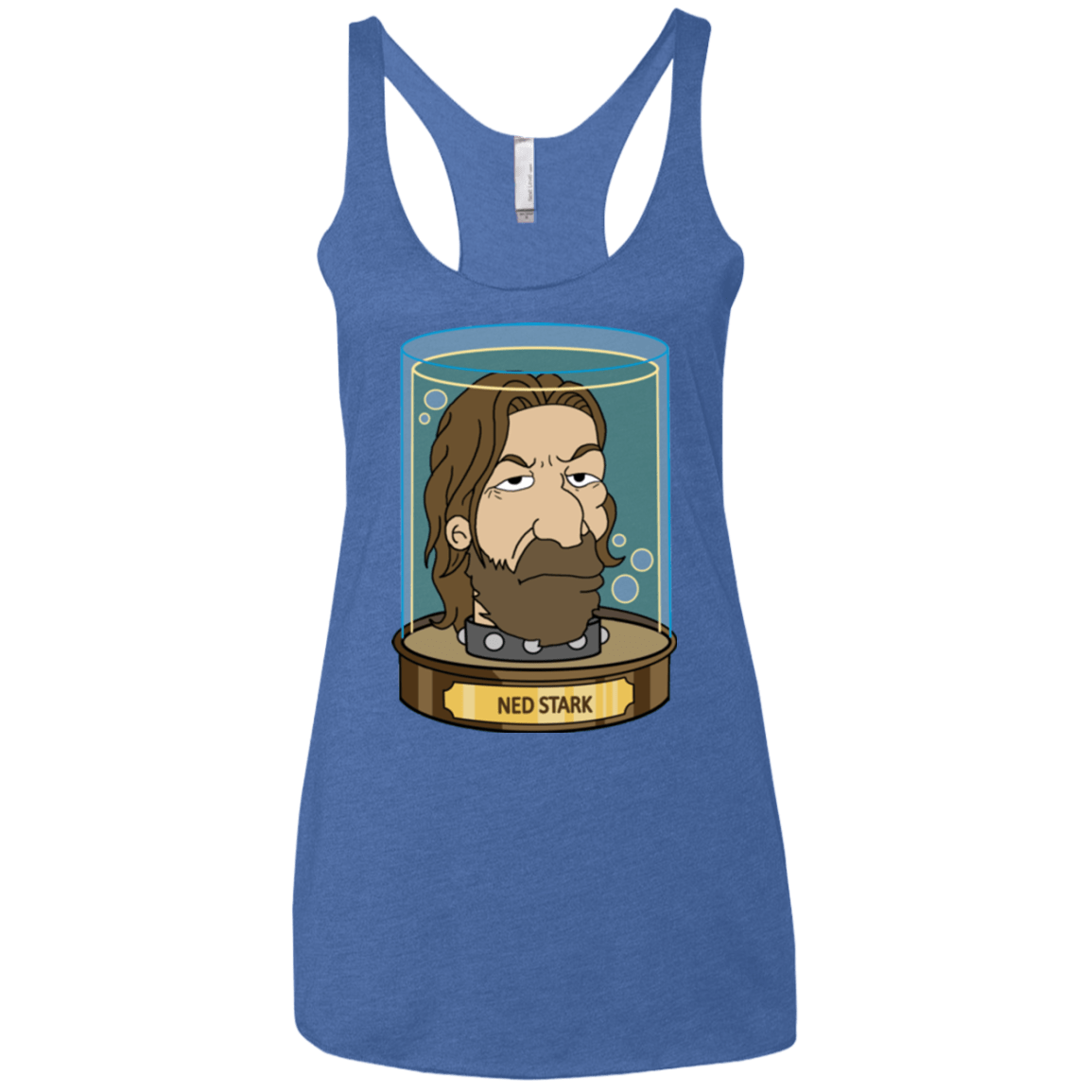 T-Shirts Vintage Royal / X-Small Ned Stark Head Women's Triblend Racerback Tank