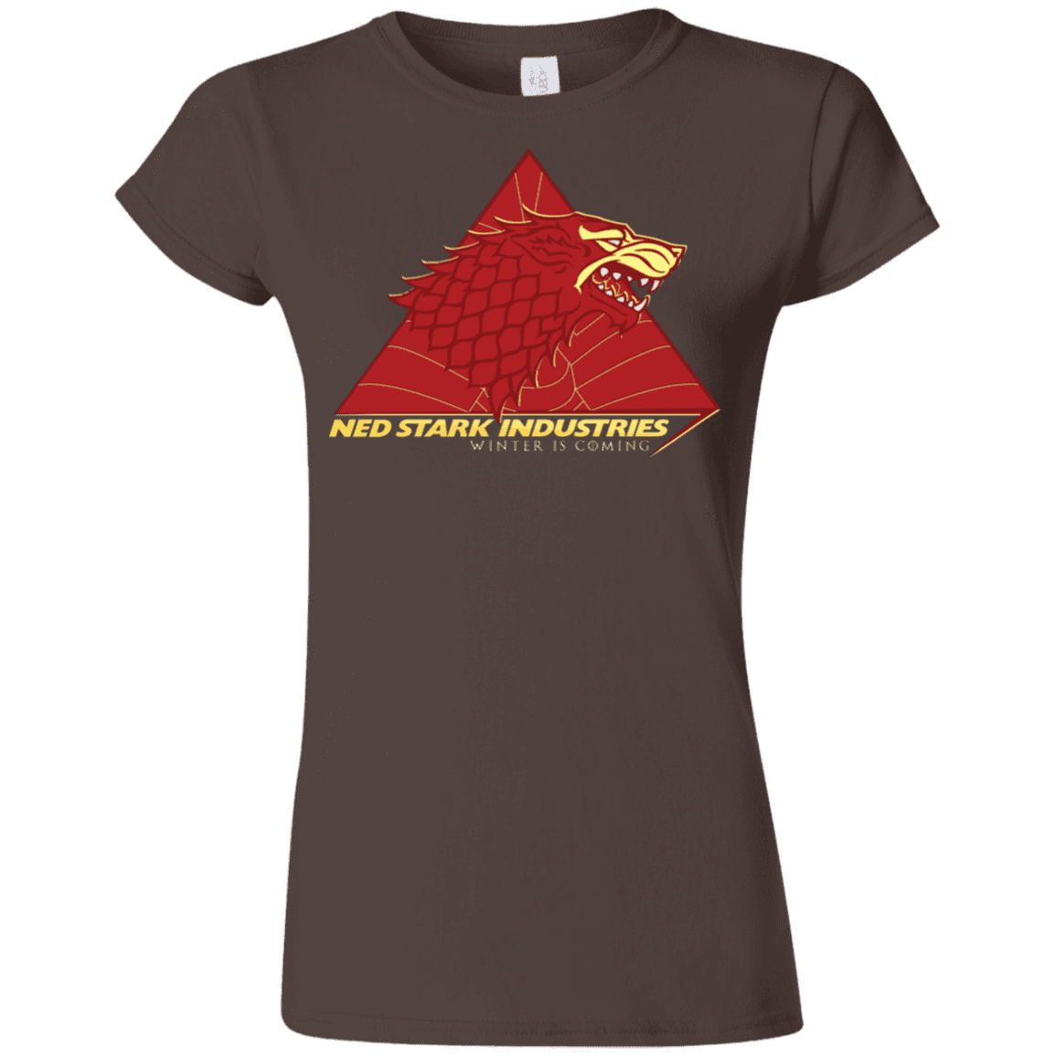 T-Shirts Dark Chocolate / S Ned Stark Industries Junior Slimmer-Fit T-Shirt