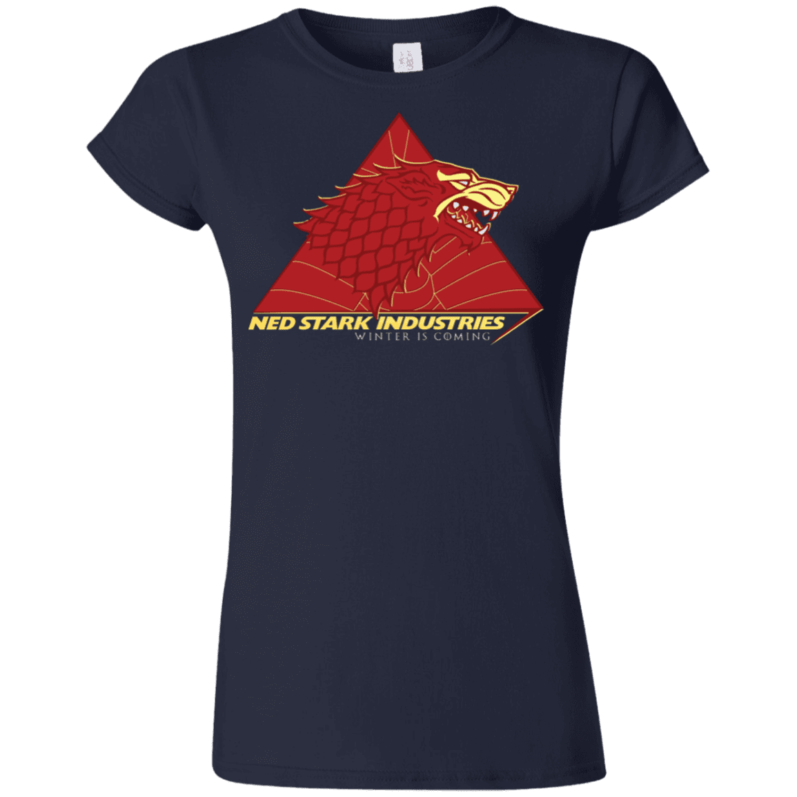 T-Shirts Navy / S Ned Stark Industries Junior Slimmer-Fit T-Shirt