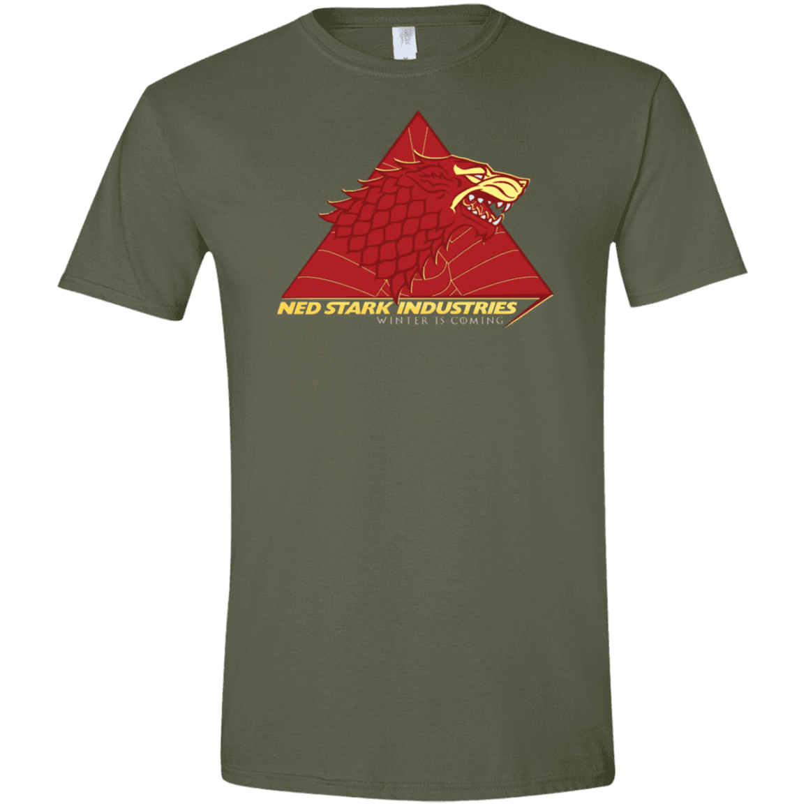 T-Shirts Military Green / S Ned Stark Industries Men's Semi-Fitted Softstyle
