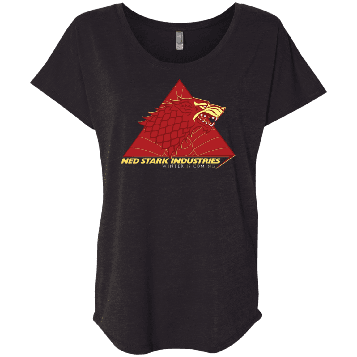 T-Shirts Vintage Black / X-Small Ned Stark Industries Triblend Dolman Sleeve