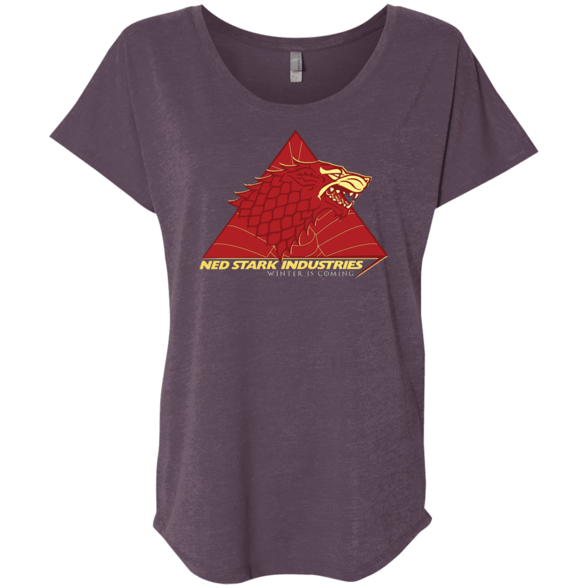 T-Shirts Vintage Purple / X-Small Ned Stark Industries Triblend Dolman Sleeve