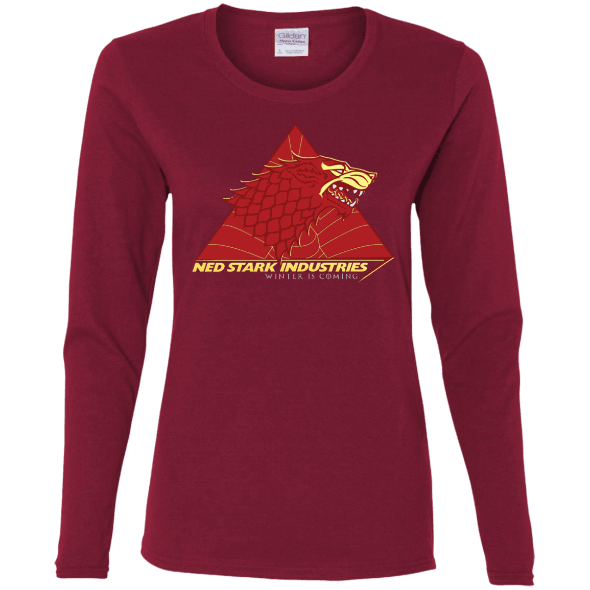 T-Shirts Cardinal / S Ned Stark Industries Women's Long Sleeve T-Shirt