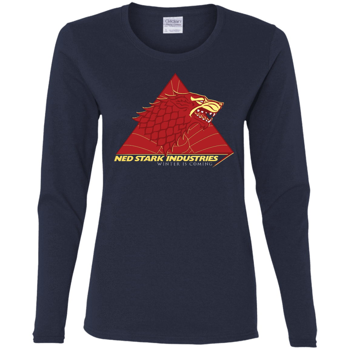 T-Shirts Navy / S Ned Stark Industries Women's Long Sleeve T-Shirt
