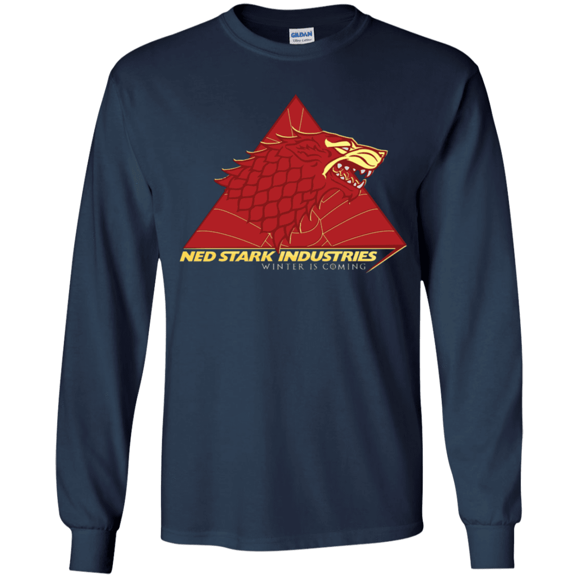 T-Shirts Navy / YS Ned Stark Industries Youth Long Sleeve T-Shirt