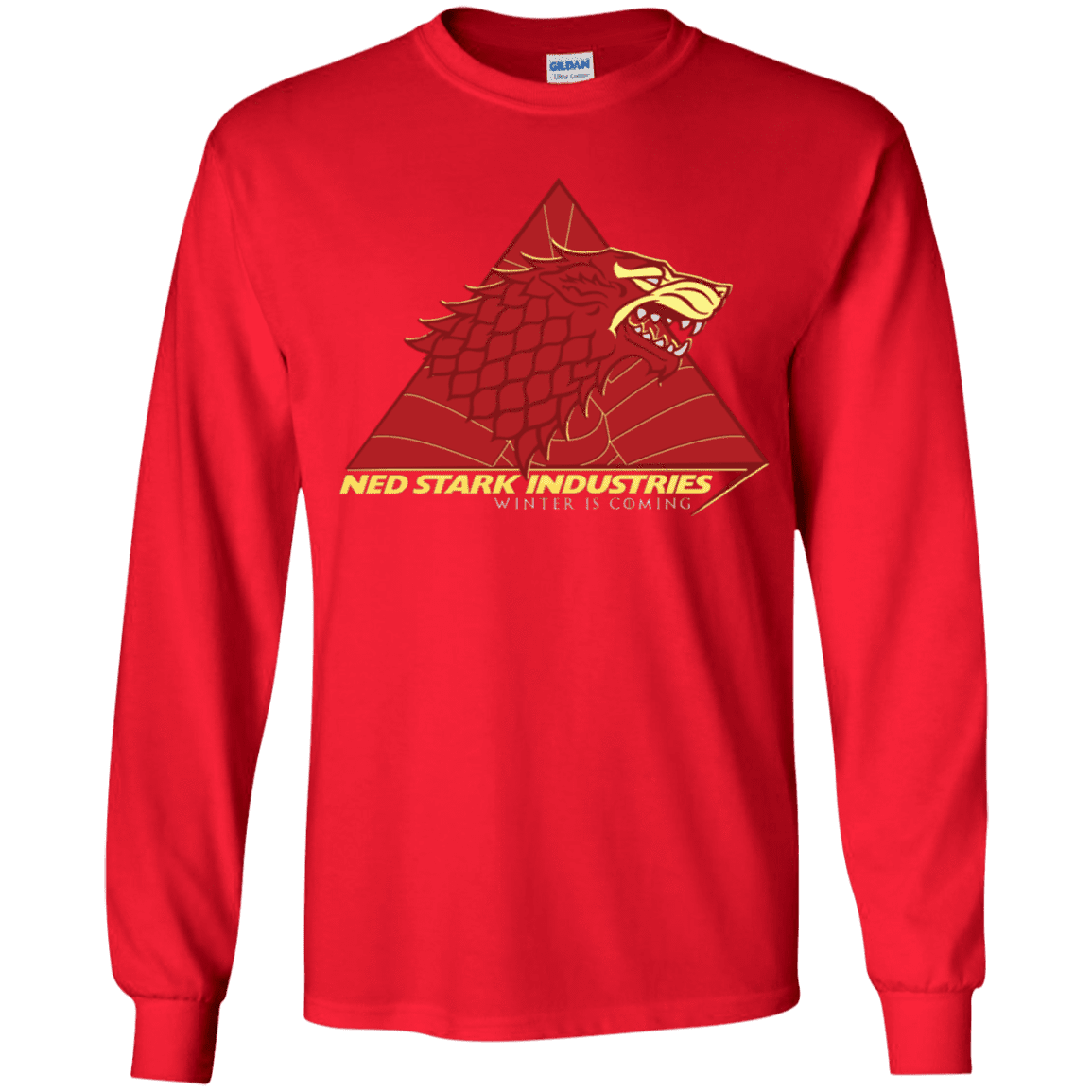 T-Shirts Red / YS Ned Stark Industries Youth Long Sleeve T-Shirt