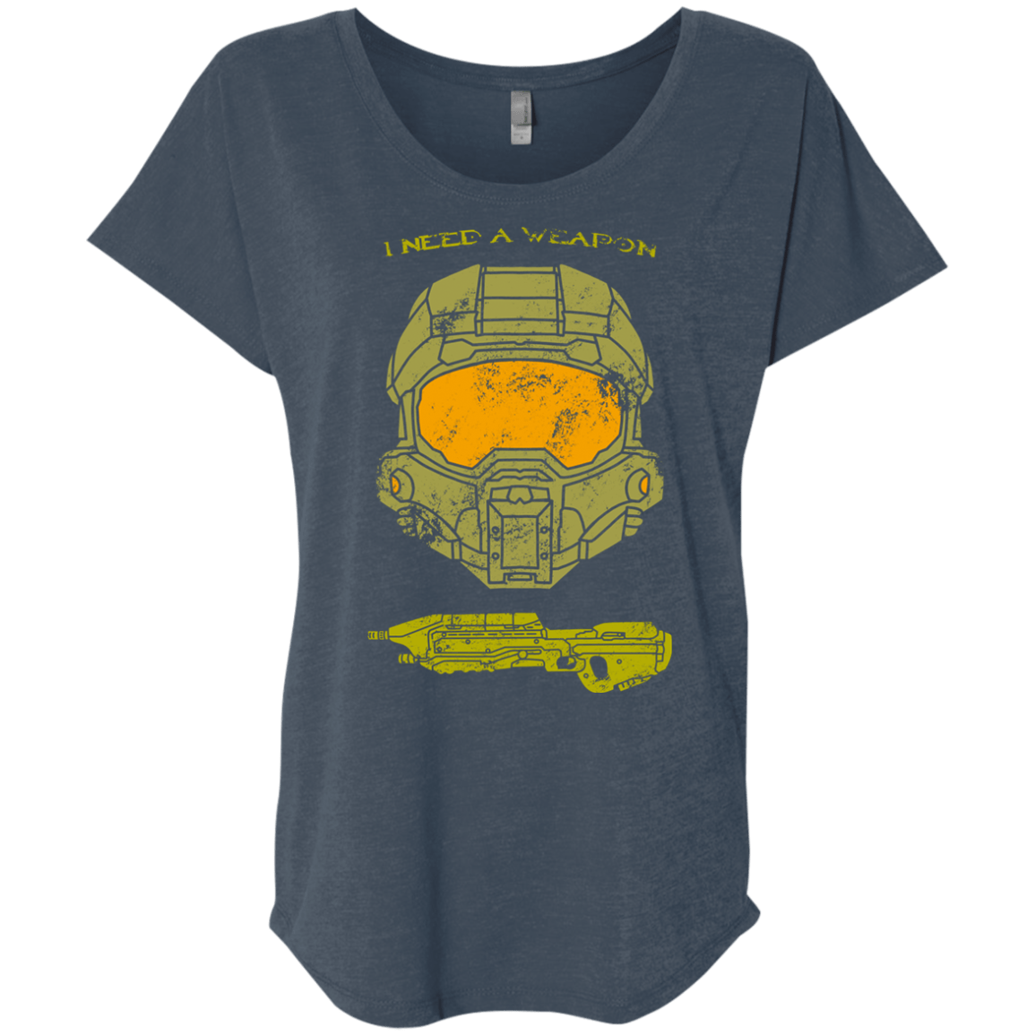 T-Shirts Indigo / X-Small Need a Weapon Triblend Dolman Sleeve