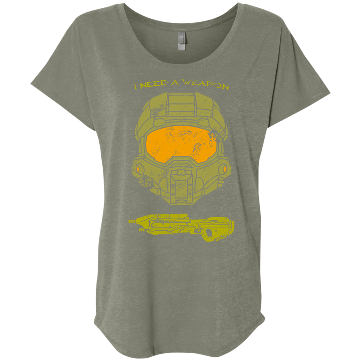 T-Shirts Venetian Grey / X-Small Need a Weapon Triblend Dolman Sleeve