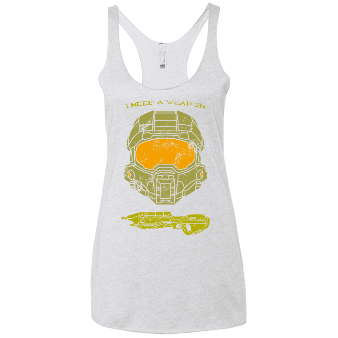 T-Shirts Heather White / X-Small Need a Weapon Women's Triblend Racerback Tank
