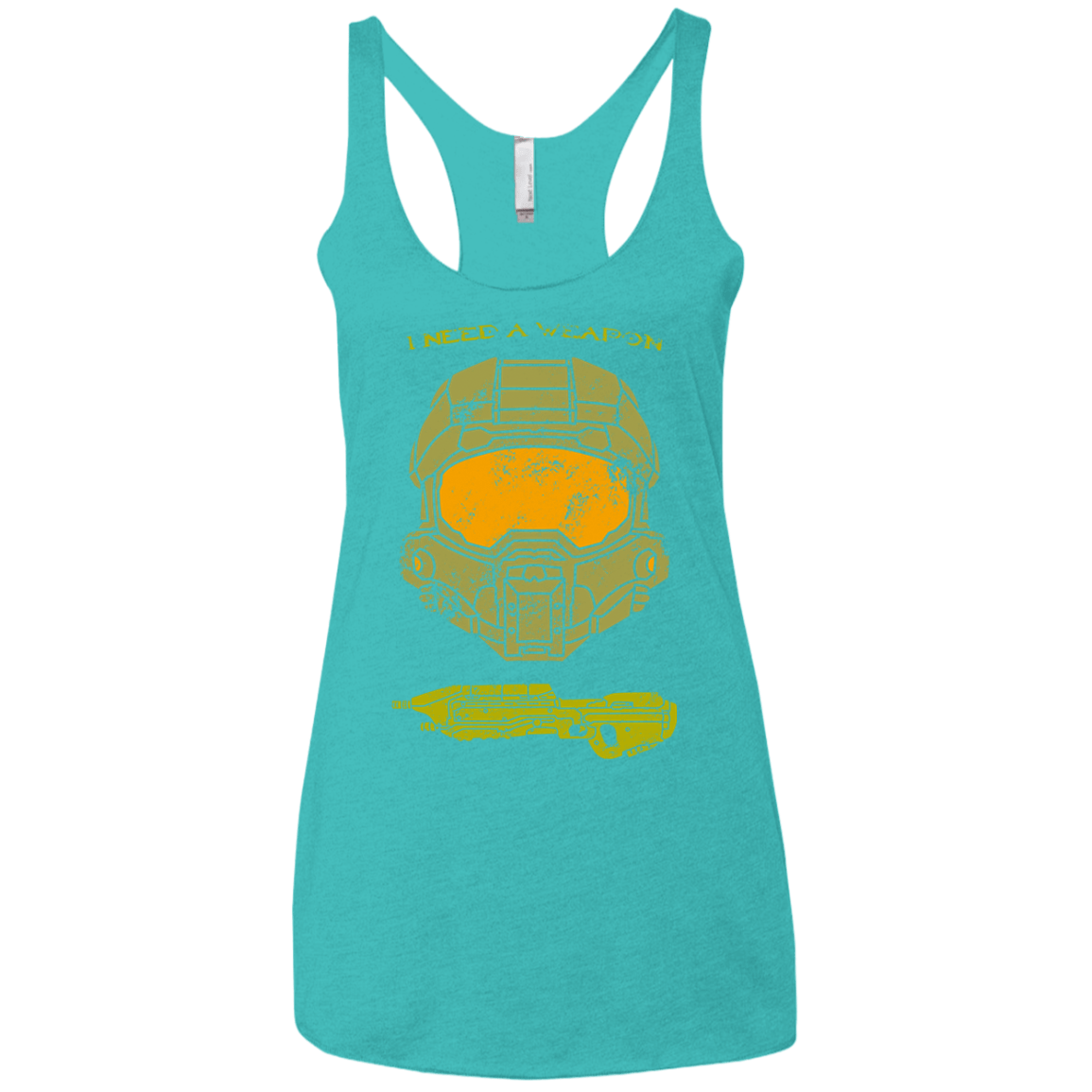 T-Shirts Tahiti Blue / X-Small Need a Weapon Women's Triblend Racerback Tank
