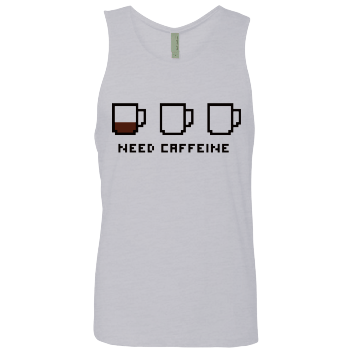 T-Shirts Heather Grey / Small Need Caffeine Men's Premium Tank Top