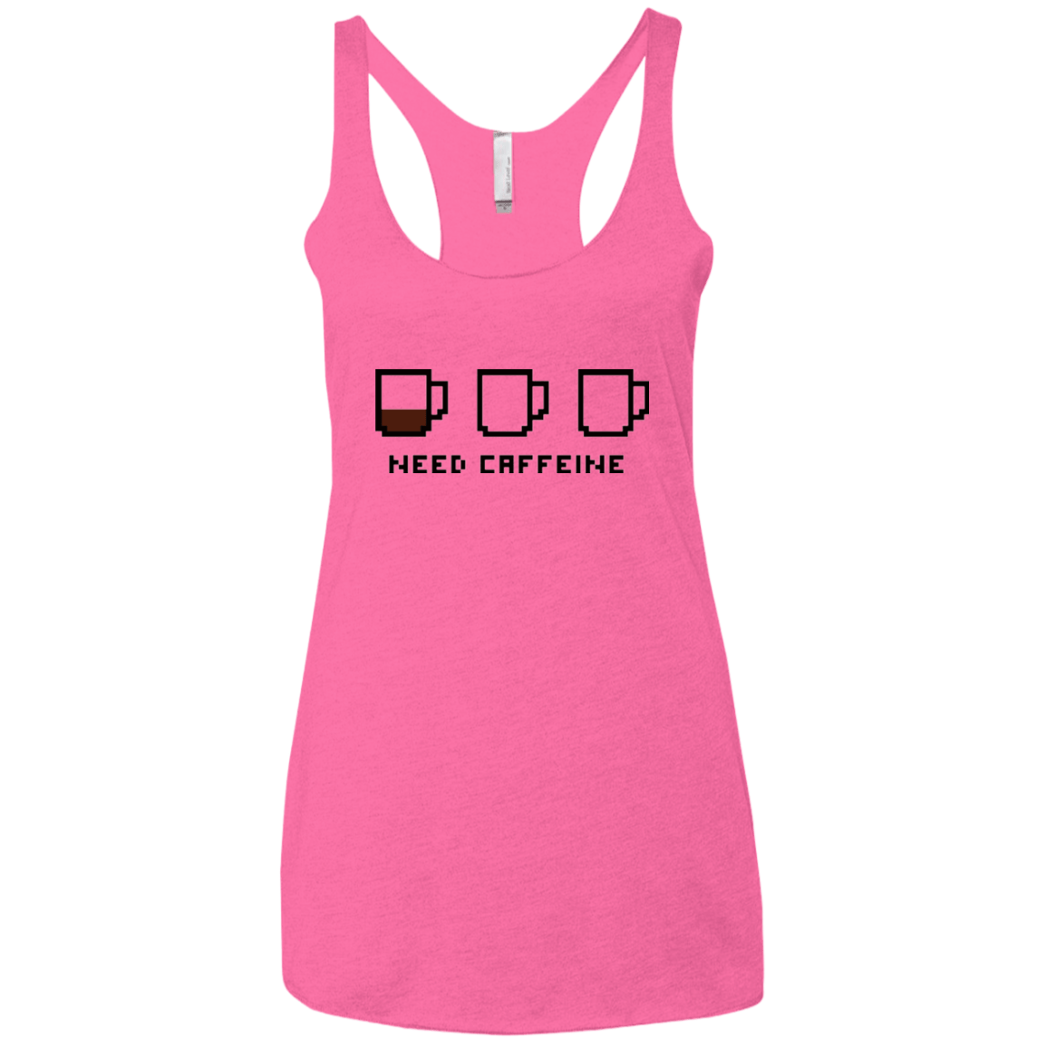 T-Shirts Vintage Pink / X-Small Need Caffeine Women's Triblend Racerback Tank