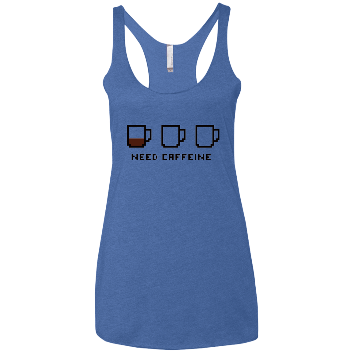 T-Shirts Vintage Royal / X-Small Need Caffeine Women's Triblend Racerback Tank