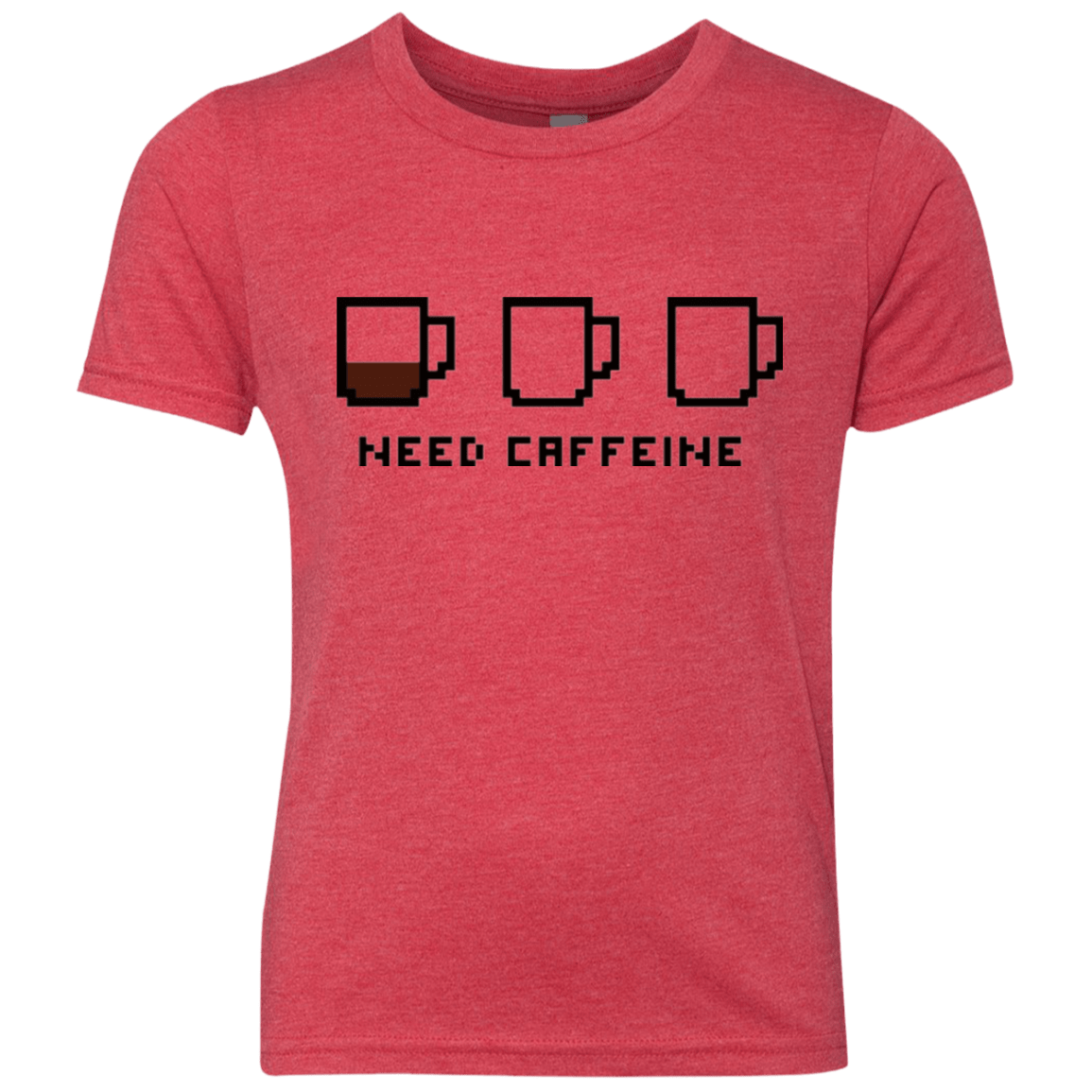 T-Shirts Vintage Red / YXS Need Caffeine Youth Triblend T-Shirt