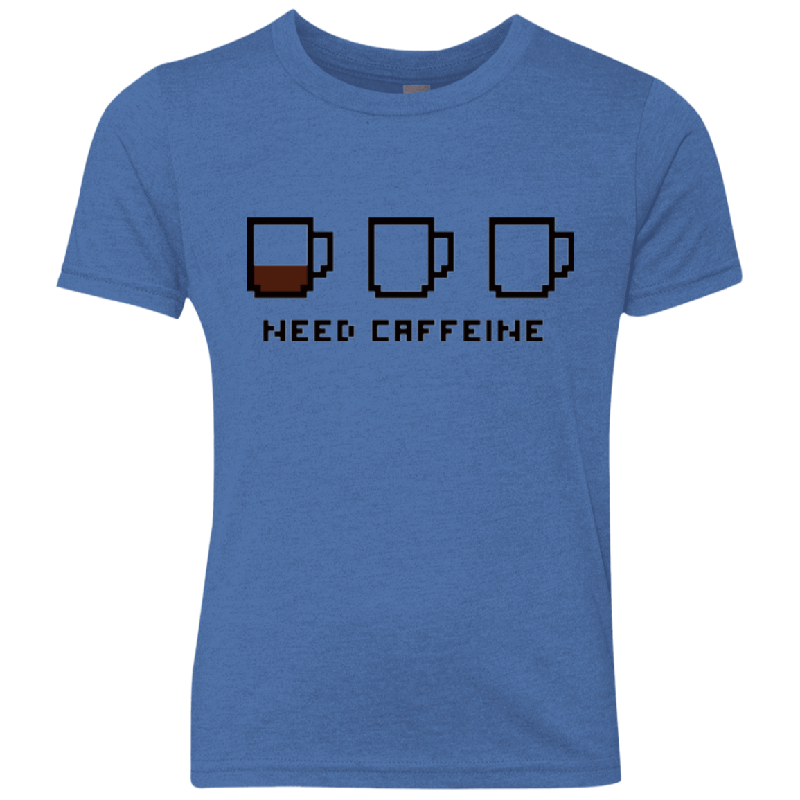 T-Shirts Vintage Royal / YXS Need Caffeine Youth Triblend T-Shirt
