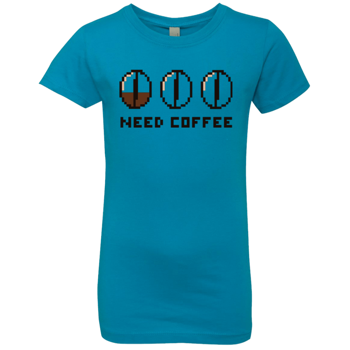 T-Shirts Turquoise / YXS Need Coffee Girls Premium T-Shirt