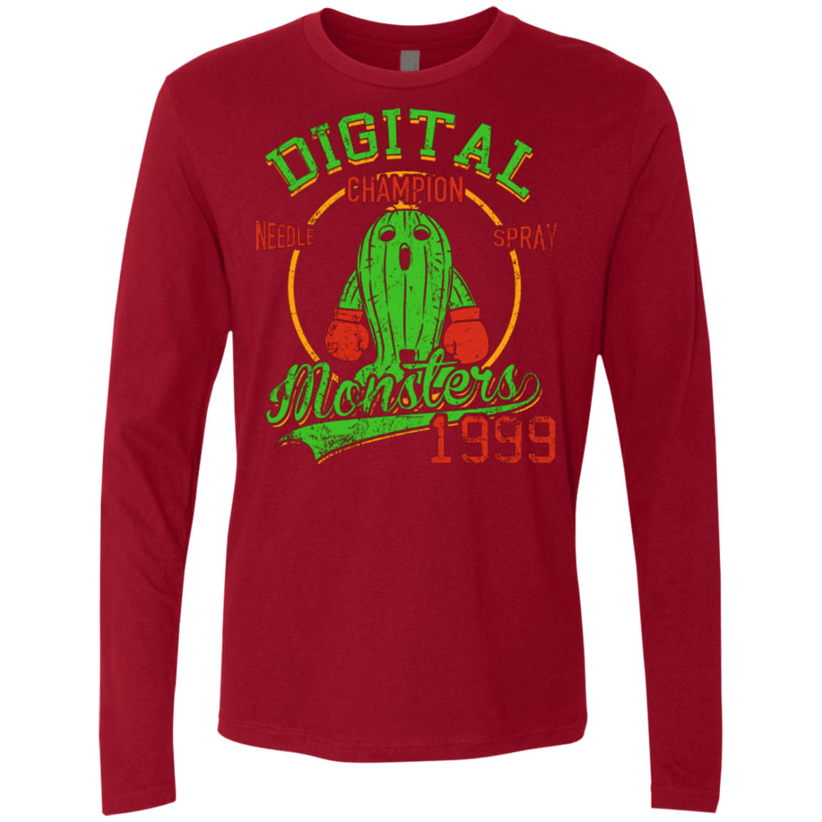 T-Shirts Cardinal / Small Needle Spray Men's Premium Long Sleeve