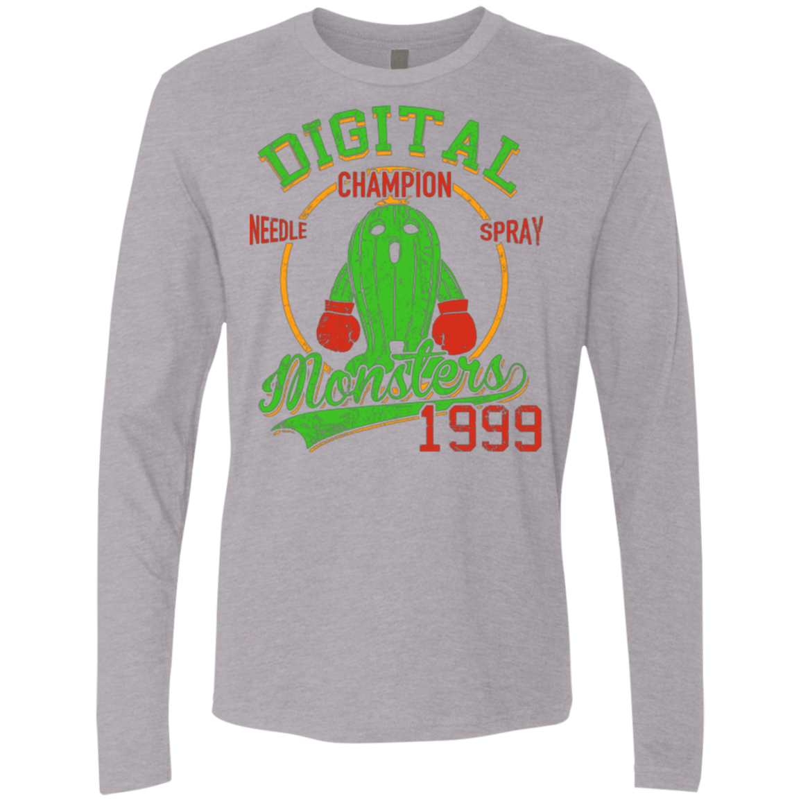 T-Shirts Heather Grey / Small Needle Spray Men's Premium Long Sleeve