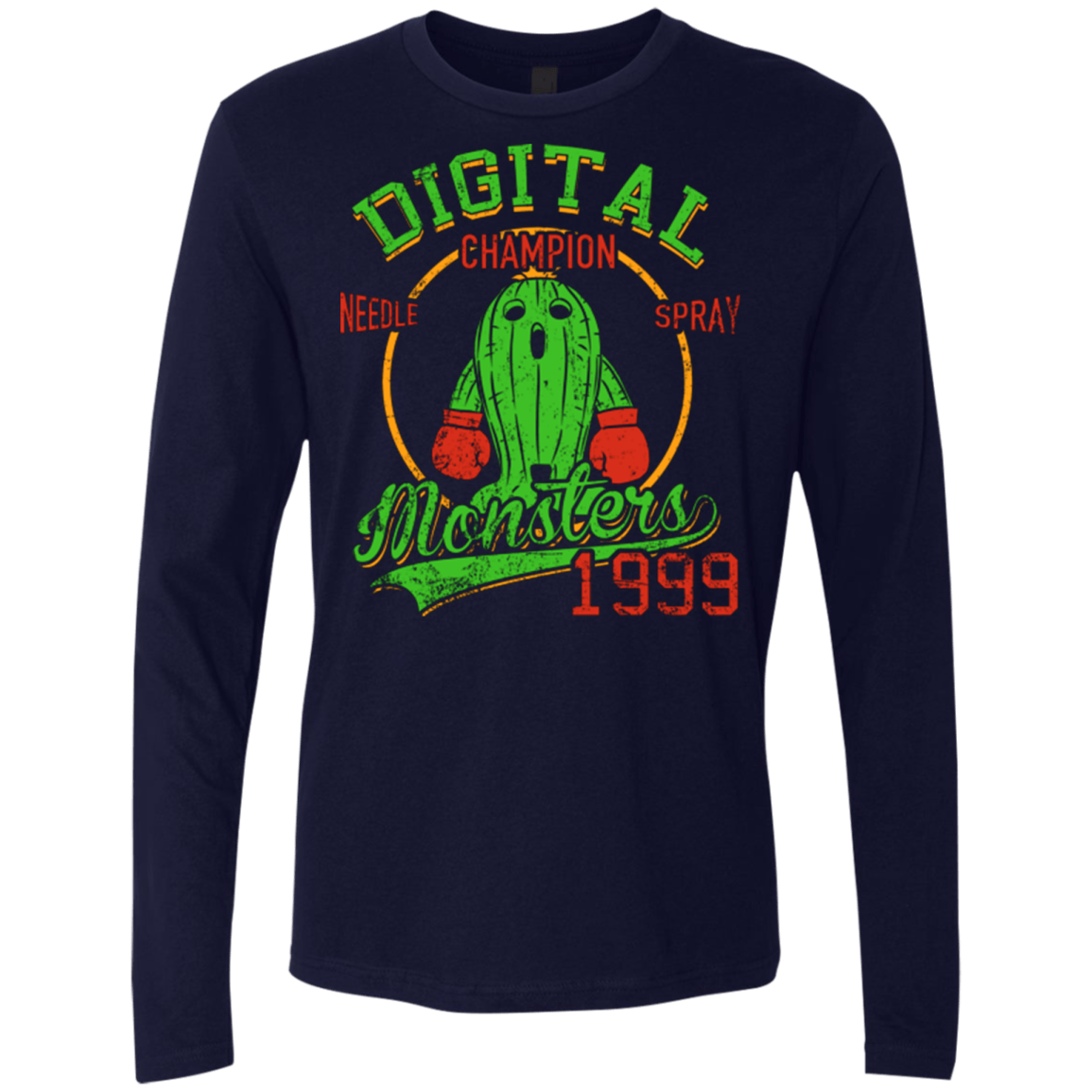 T-Shirts Midnight Navy / Small Needle Spray Men's Premium Long Sleeve