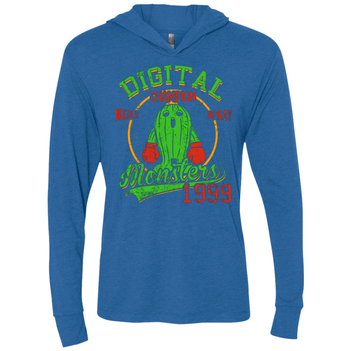 T-Shirts Vintage Royal / X-Small Needle Spray Triblend Long Sleeve Hoodie Tee