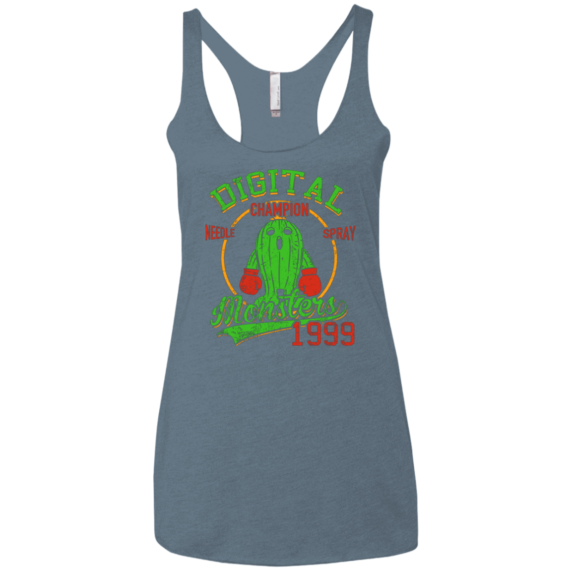 T-Shirts Indigo / X-Small Needle Spray Women's Triblend Racerback Tank