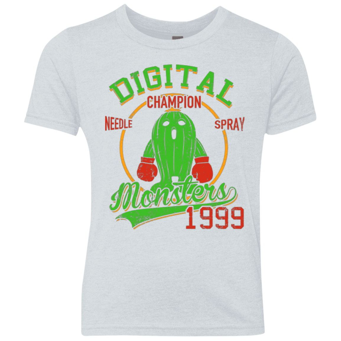 T-Shirts Heather White / YXS Needle Spray Youth Triblend T-Shirt