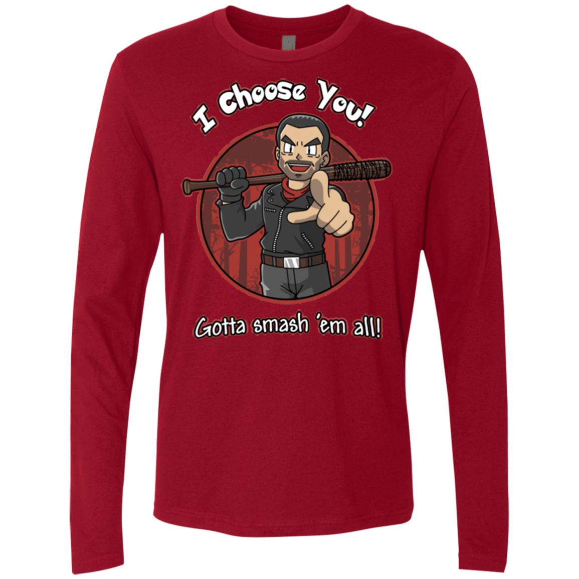 T-Shirts Cardinal / Small Negan Chooses You Men's Premium Long Sleeve