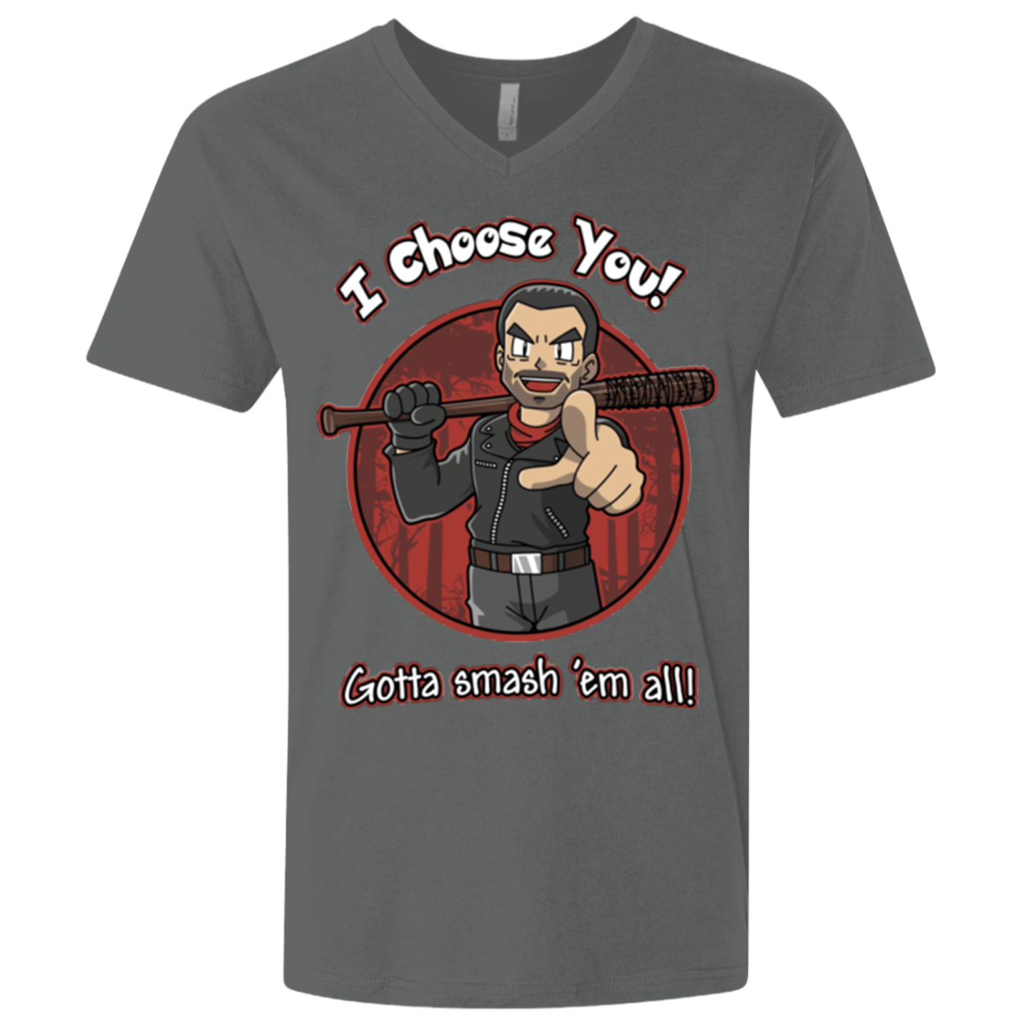 T-Shirts Heavy Metal / X-Small Negan Chooses You Men's Premium V-Neck